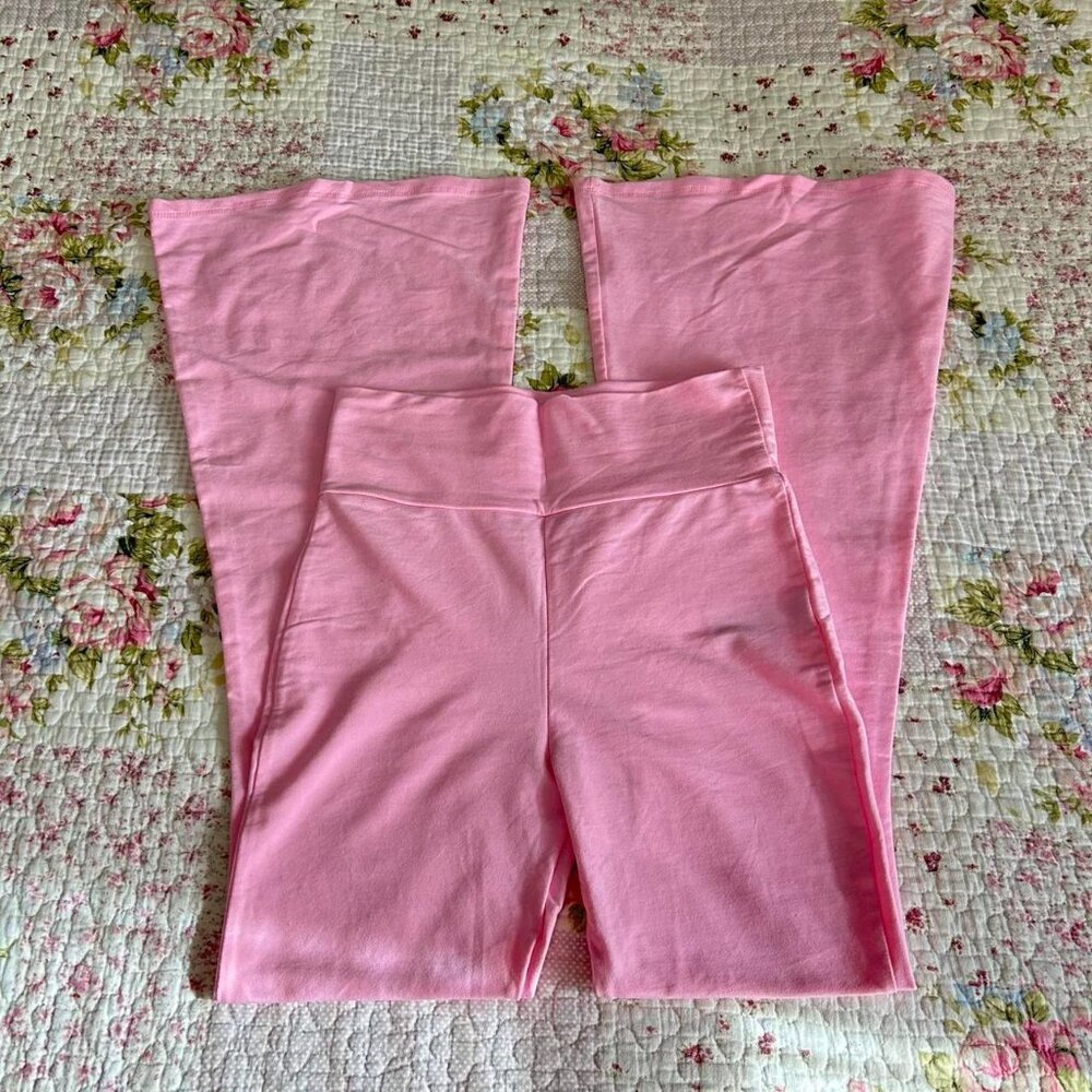 Edikted Women's Pink Flared Small Leggings